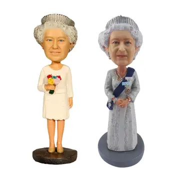  Кралица Елизабет II Украса От Смола Авто Тенис на Офис Украса За Первази 7,9 X 2,4 X 2,4 инча, Украса От Смола, нейно Величество Кралицата на