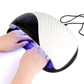  Модерна 120 бр UV-лампа за нокти с две ръце, UV-лампа за нокти Професионална безжична UV-led машина за изсушаване на ноктите