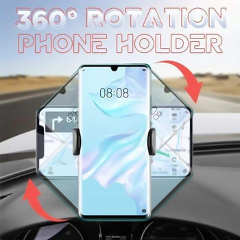 Въртене На 360 ° Кола Телефона Многофункционална Регулируема Пластмасова Автомобилно табло GPS Конзолата на Огледалото за Обратно виждане Козирка Поддръжка