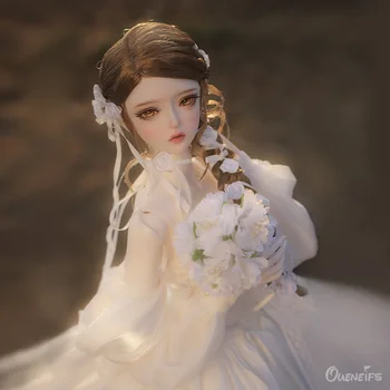 BJD Кукла Цин 1/3 Бяло Атласное Сватбена Рокля Моделиране на Висококачествени Художествени Играчки Подарък-Изненада За Момичета