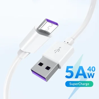  USB C Кабел 5A Supercharge USB Type C Кабел За Huawei p20 5A Бързо Зареждане на Бързо Зарядно Устройство Кабел За Честта V10