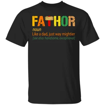  Тениска Коледна Тениска Fathor, тениска Like A Dad Just Way, Черна Реколта риза в стил харадзюку, гръндж, Естетична Бразилският Семейна дрехи, Ежедневни