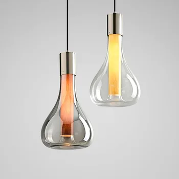  Скандинавски Дизайн Стъклени Висящи Лампи Прост Творчески Led Окачен Лампа за Дневна Спалня Бара на Ресторанта Декор Осветителни Тела