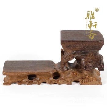  Галерия издълбани на камък от нефрит Ф Zhai] основа от махагон украса занаяти основата на чайника крила Китака ниско основа
