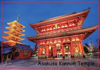  Правоъгълни Твърди Магнити 78*54 мм Асакуса kannon Temple Пътни Магнити 20152 Япония Туристически Сувенири Подарък