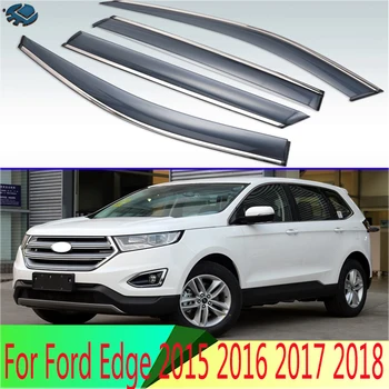  За Ford Edge 2015 2016 2017 2018 Пластмасов Външен Козирка Вентилационни Завеси на Прозореца Защита От Слънце и Дъжд Дефлектор 4 бр.