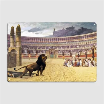  Римският Колизеум Християнски Мъченици Последната Молитва Метална Табела Украса Гараж Забавен Клуб Хол Лидице знак Плакати