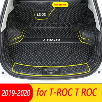  за T-ROC T ROC 2019-2020 Кола-оформление на Автомобила Заден Багажник Багажника Товарен Мат Тава Етаж Килим от Кал Мат Protec