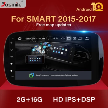  IPS DSP 1 din Android 10 Автомобилен Мултимедиен Плеър За Mercedes Smart Fortwo 2015 2016 2017 Радио GPS Навигация Стерео Главното Устройство