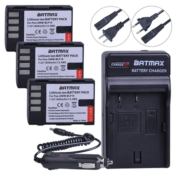  Batmax 3 бр. DMW-BLF19 DMW BLF19 DMW-BLF19e Батерия за Камера + Цифрова Зарядно Устройство за Panasonic Lumix GH3 GH4 GH5 DMW-BLF19PP