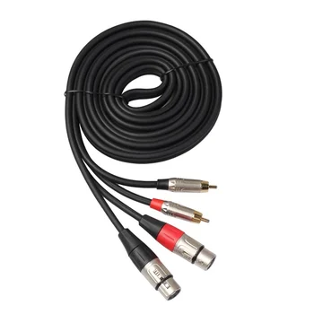  Двоен кабел RCA-XLR, От 2 RCA до 2 XLR Съединители Hi-Fi Стерео Аудио Свързване на Микрофон кабел Кабел Кабел Пътя Кабел