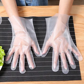  VITCOCO Дебели прозрачни пластмасови ръкавици от филма комисия на еп за кейтеринга, подвижни ръкавици за еднократна употреба за хранителни продукти