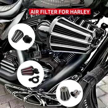  Аксесоари За моторни Масивен Преден Филтър С ЦПУ Airfilters Air Cleanner За Harley XL Sporters M8 Twin Cam FLT FLST FXDLS