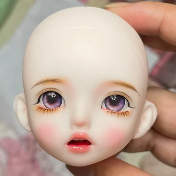  Шеститочечный грим MJD детска корона с грим и очи, ръчно рисувани сладък глави, смяна на очите, грим и гола глава