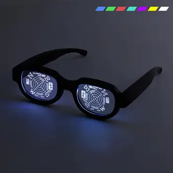  2023 Led Светещи Вечерни Очила Забавни Иновативни Цветни Акрилни Очила За Музикален Бар KTV 