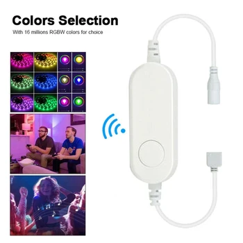  RGB LED Light Strip Контролер Мобилен Телефон Приложение Дистанционно Вътрешни Стенни Кино Лампа-Слаби Осветителни Тела RGB 4 Дупки