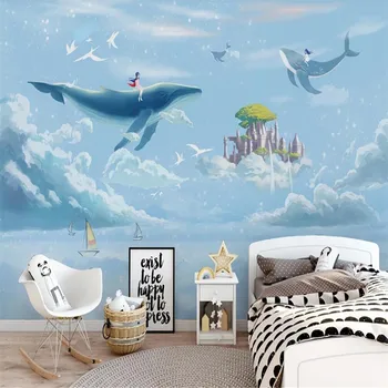  Milofi потребителски 3D тапети стенопис ръчно рисувани акварел небесен кийт детска стая фон на стената дневна спалня decoratio