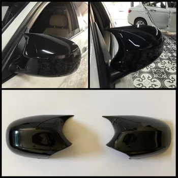  За BMW E90 ИРТ Серия 3 2 бр. Високо Качество ABS Пластмаса В Стил прилеп Огледално Седалките на Капака на Огледалото за Обратно виждане Калъф Пиано Черен