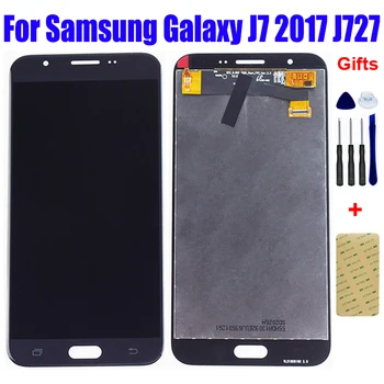  Оригинал За Samsung Galaxy J7 2017 J727 SM-J727P J727V J727A LCD Дисплей Матрица Pantalla Сензорен Дигитайзер Стъкло В Събирането на