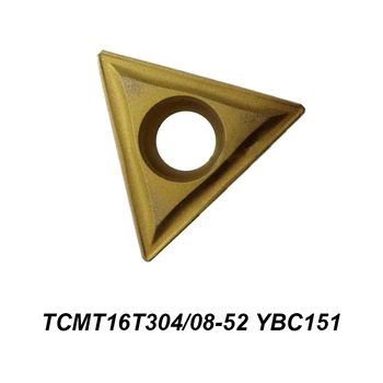  Оригинален TCMT 16T304 16T308 TCMT16T304-52 TCMT16T308-52 YBC151 Триъгълни Скучни Машина с CNC Инструмент Цилиндрична струговане поставяне