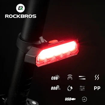  ROCKBROS Мотор Задна Светлина мигач Дистанционно Управление Лампа под Наем Колоездене COB LED Мощни Акумулаторни Задните Светлини Задна Светлина