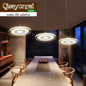  Qiseyuncai Модерна минималистичная led полилей творчески одноголовочные или трехголовочные лампи за трапезария кръгло индивидуално осветление