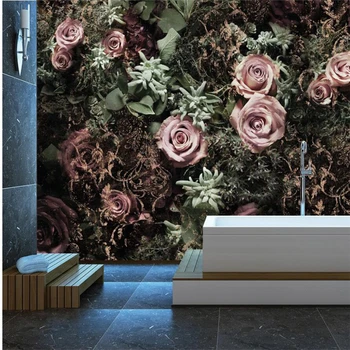  стенопис papel parede Потребителски тапети Скандинавски абстрактна цвете роза с декоративен фон стенни тапети за стени