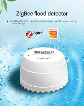  Sasha Zigbee Интелигентен Детектор за Изтичане на Вода Умен Дом Сензор Наводнения Вода Работа С Hristo Zigbee Портал Подкрепа на приложение Smart Life