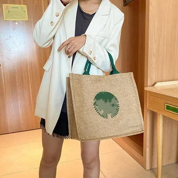  Звездна Бельо Чанта-Тоут С Логото, Холщовая Студентски Офис Чанта За Обяд, Чанта За Съхранение Bento