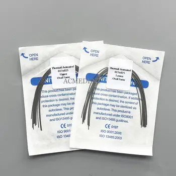  5 ~ 100 опаковки Стоматологични минерални активен кабели Niti Ovoid Rectangle Arch Тел Heat Ортопедия 17X25 1 опаковка / 10 бр.