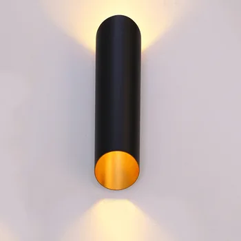  Стенен монтаж аплици алуминиев стенен лампа Нощни минималистичен дизайн светлинна тръба преминаване стенно осветление хол скандинавските модерни led осветление стена сутиен