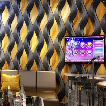  Кабелна телевизия тапети 3D стерео злато самоличността на мода флаш стенни плат бар хотел необичаен бална зала скоростна тематична стая тапети