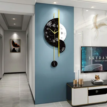 Модни творчески стенни часовници Модерни минималистичные часовници за декорация на дома Скандинавска мода индивидуално изкуство стенни часовници