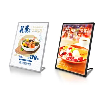  Темперирано стъкло отделение кутия за реклама led дъски на дисплея меню дисплеи материална насърчаване на светла за ресторант за бързо хранене