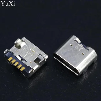  Yuxi 10 бр./лот нов Micro mini USB jack конектор За LG Intuition VS950 V500 V400 F100 Зареждане на Портове и Конектори док конектор ремонт