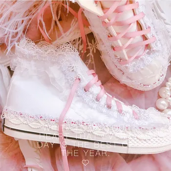  Скъпа парусиновая студентски обувки принцеса в стил Лолита 