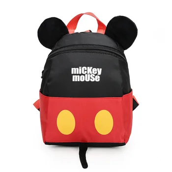  Disney, детска, училищна чанта детска градина, детски мини момче скъпа раница от 1 до 3 години бебето е момиче чанта анти-изгубената чанта карикатура на Мики