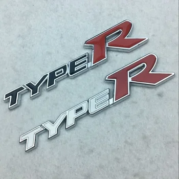  3D TYPER Метален Състезателни Буквално Логото на Автомобилна Емблема на Иконата Стикер Стикер за Acura K Honda City CR-V XR-V, HR-V Accord