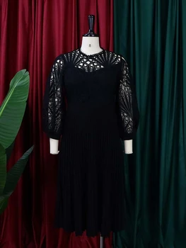  Африкански Дантелени Рокли за Жени 2022 Дашики Анкара Летните Модни Рокли Сватбени Облекла Плюс Размера на Празнична Облекло Розов Халат