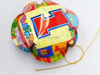  (100 бр./лот) Автоматичен раздувной балон ФОЛИО mylar рожден ден диаметър на 11км за благоволението на партията и за украса на стаята на бебето
