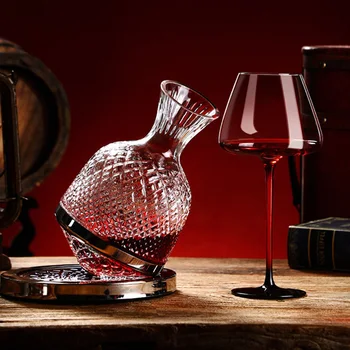  Елитен луксозен черна папийонка, чаша за корема, бордо чаша за червено вино, кристална домашен купа, гарафа, комплект за вино