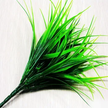  Зелени Листа от Растения Трева, Декоративни Цветя, Изкуствени Цветя За Декорация на Дома Изкуствена Трева VBC76P