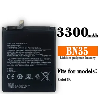  BN35 100% Оригинал BN 35 3300 mah Акумулаторна Батерия За Xiaomi Redmi 5 Redmi5 Червен mi5 Високо Качество на Телефон Замяна Bateria