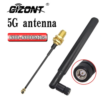  5G ненасочена антена с висок коефициент на усилване на гума прът сгъваема антена на иглата 600-6000 Mhz дълга линия SMA достъп IPEX за приемане на сигнали
