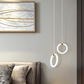  Модерни led висящи осветителни тела с модерен дизайн, за дневната спални, кабинет окачен лампа Ресторант кухня висящи полилеи лампа