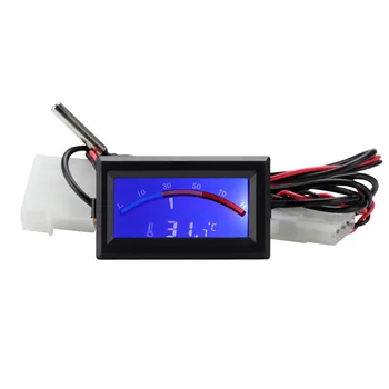  5 LCD Дисплей Указател Дигитален Термометър Авто Измерване на Температурата на Водата Сензор C/F НПМ Сензор за Корпуса на Компютъра Климатик Котли