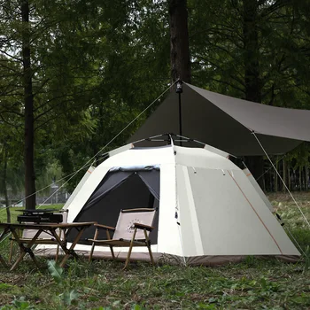  2022 нова мода автоматична четири-пияница палатка за нощуване на открито, на голяма площ, непромокаемая сгъваема палатка за къмпинг