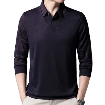  2022 модерен дизайнерски фалшива мъжко облекло от две части, риза с къси ръкави за мъже, блузи с дълги ръкави, тениска, луксозно мъжко облекло 9153