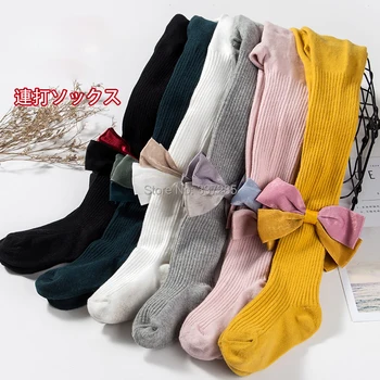  Цветни памучни чорапогащи с голям нос за малки момичета, зимата, есента и чорапогащи за новородено, сладки шарени плетени чорапогащи на принцеси за деца