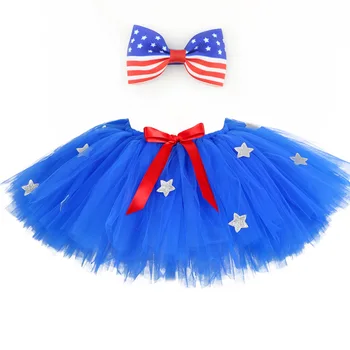  Детска синя пола-пакетче на Ден на Независимостта, дамски Газова пола-пакетче, Окото Пола със Звездите, Блестящо Мини рокля, Семейна облекло за родители и Деца